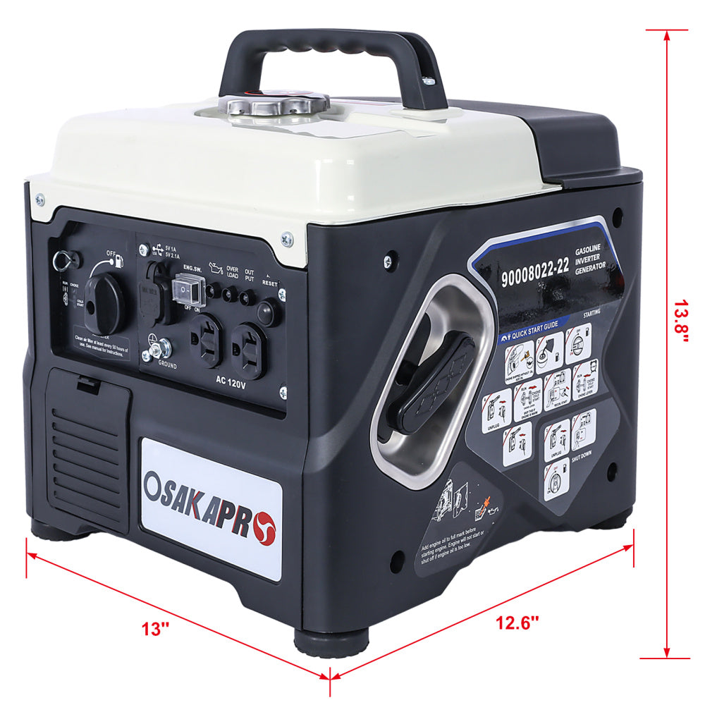 New Portable Inverter Generator,1200W ultra-quiet gas engine, EPA Compliant, Eco-Mode Feature, Ultra Lightweight for Backup Home Use; Camping