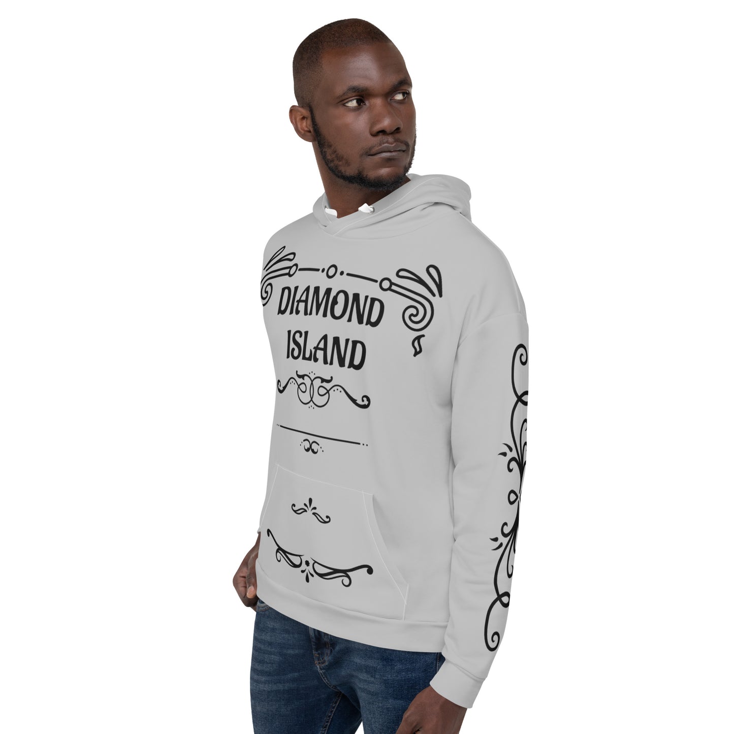 DIAMOND ISLAND DESIGNER Unisex Hoodie (gray)