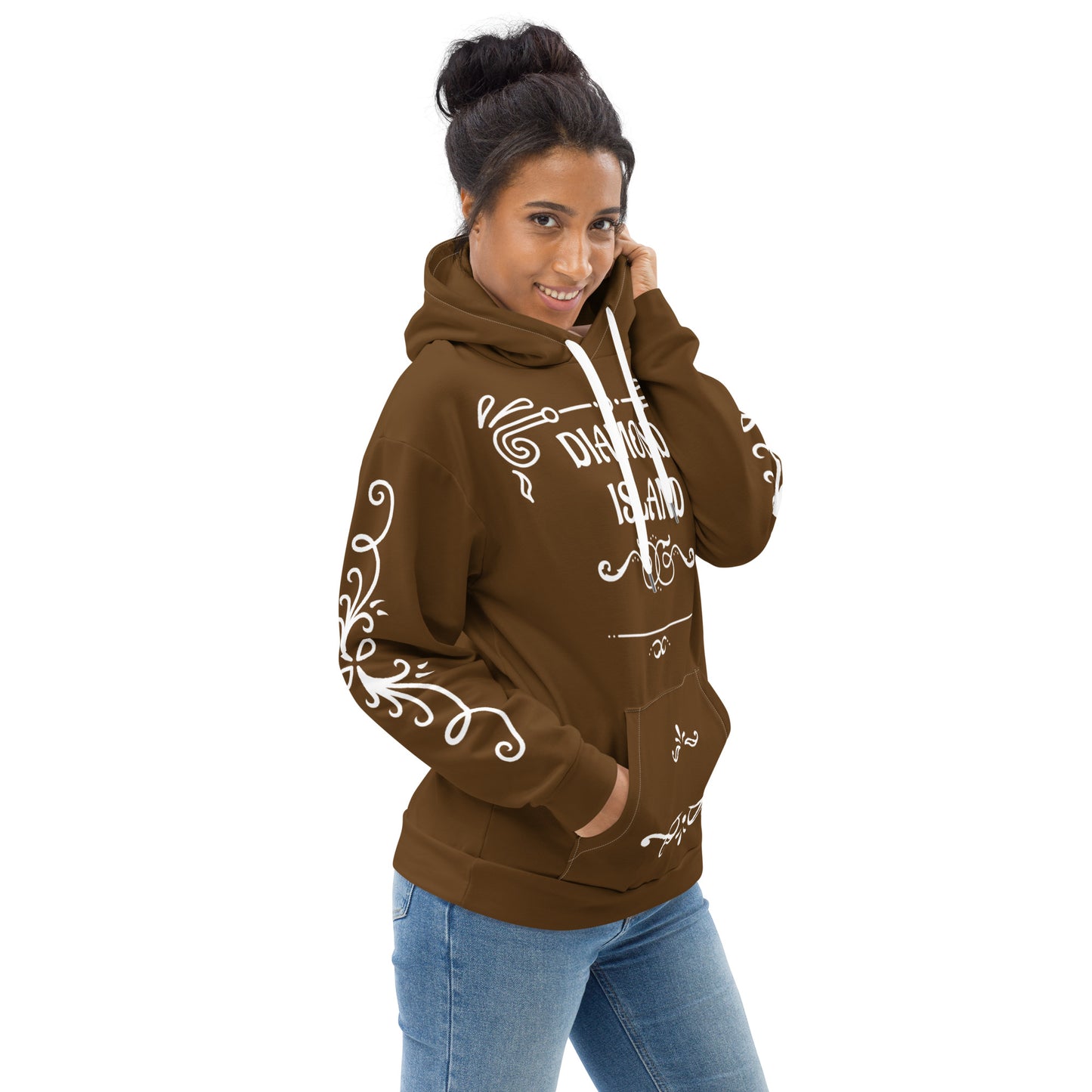 DIAMOND ISLAND DESIGNER Unisex Hoodie (brown)