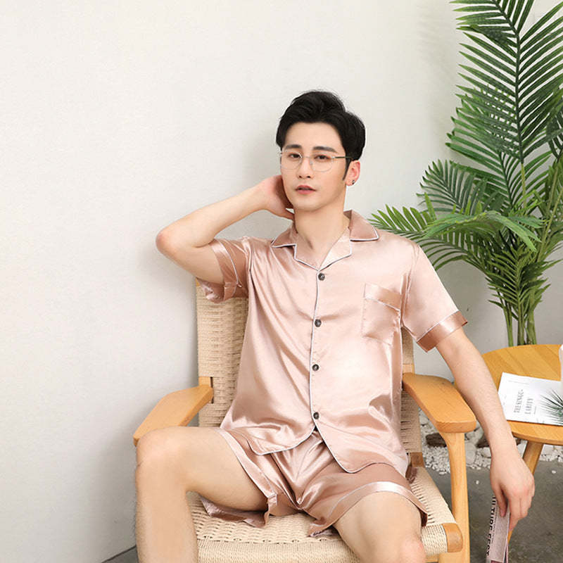 New Men Casual Silk Suit