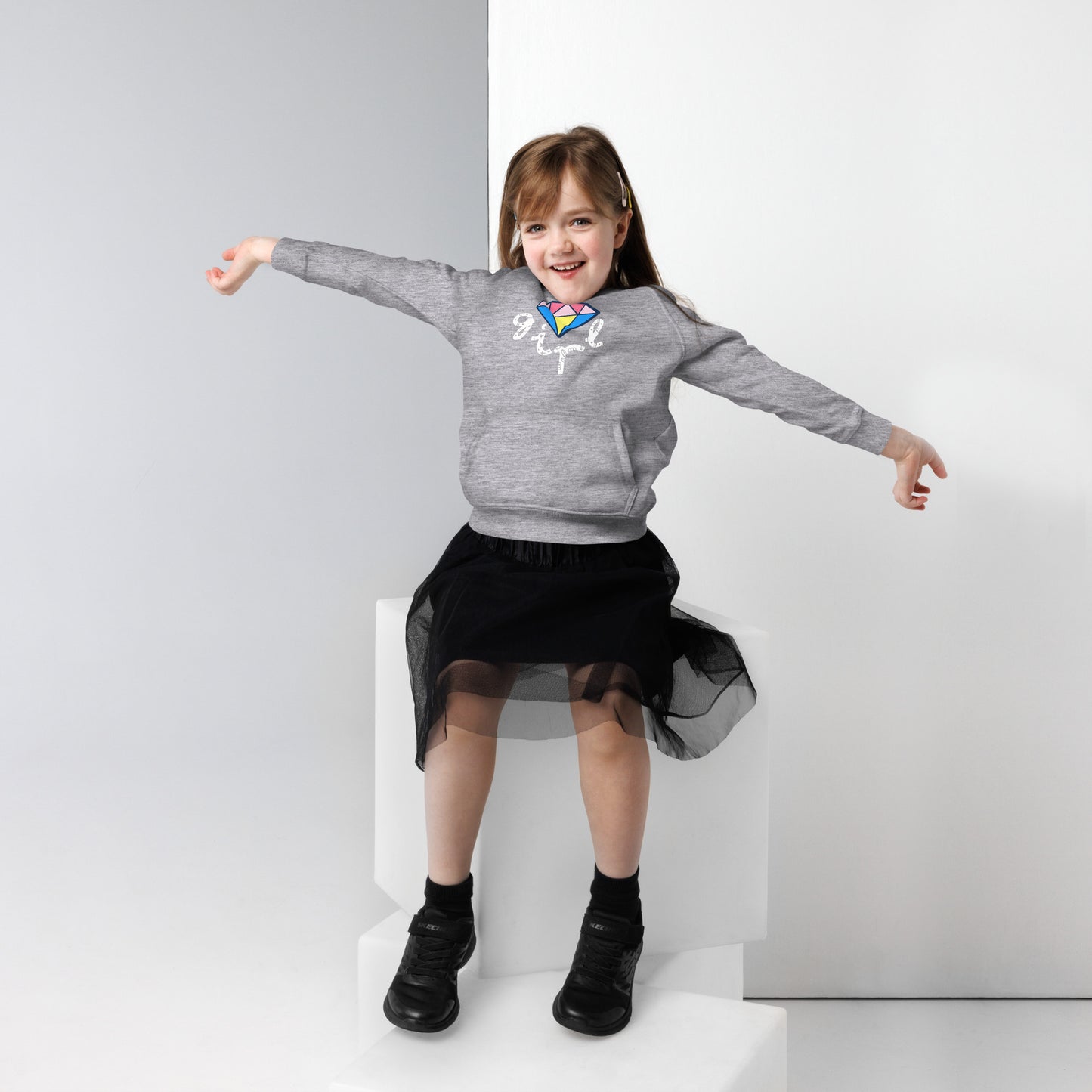 DIAMOND GIRL Kids eco hoodie