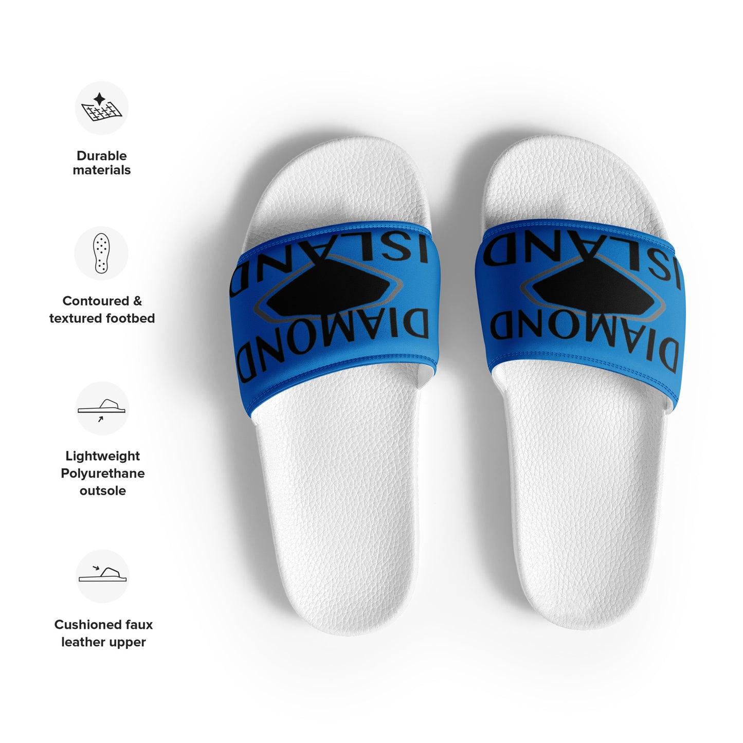 DIAMOND ISLAND Men’s slides Blue/ Black, Blue/ White
