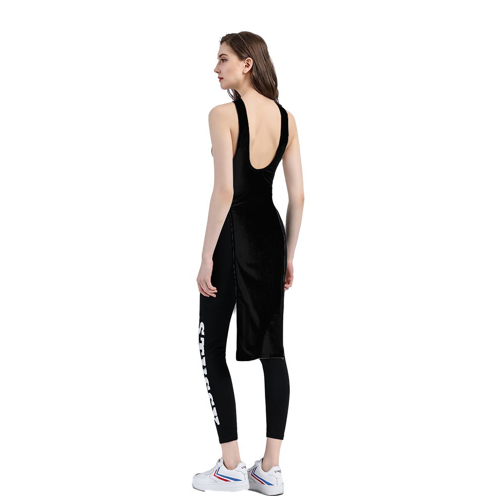 New Black Slit Dress