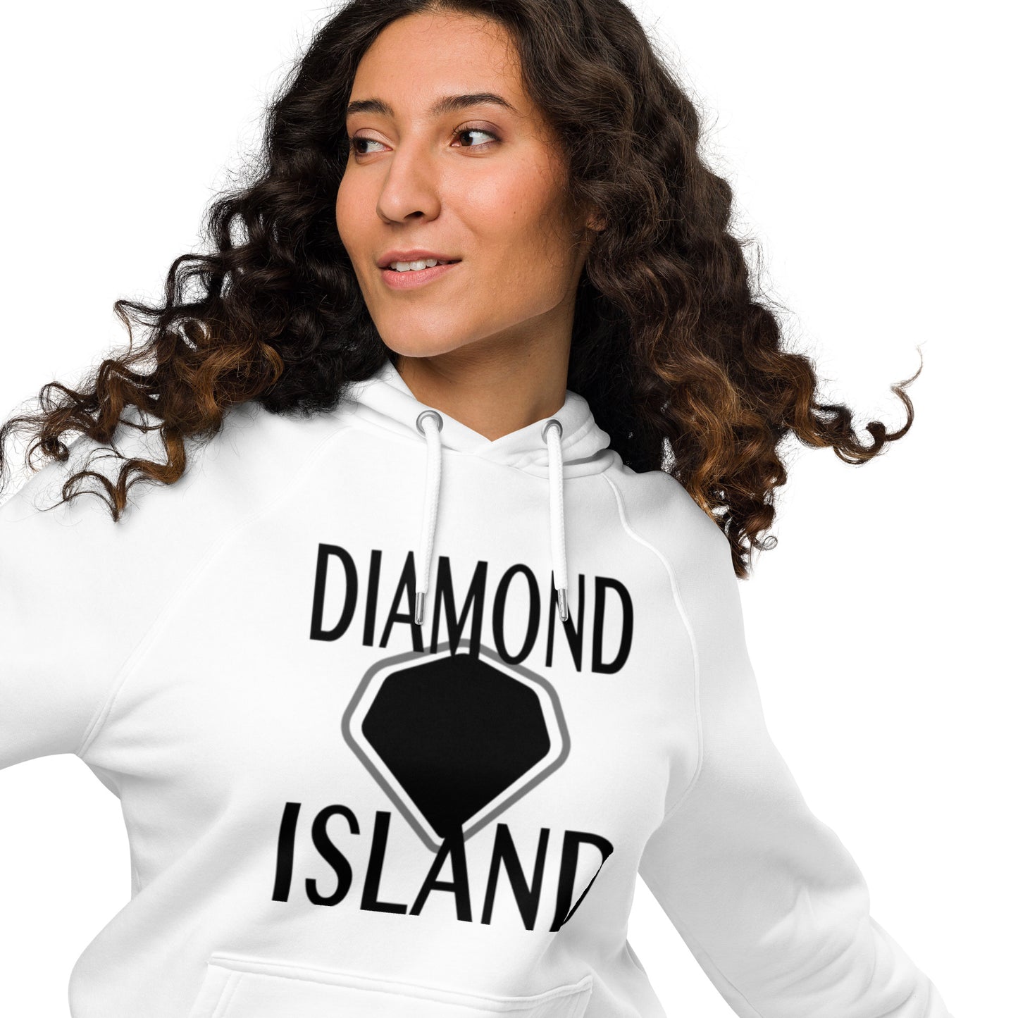 ONE ORIGINAL GEAR Unisex eco raglan hoodie White/ Black