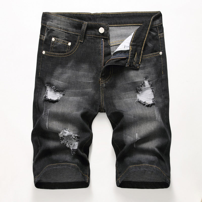 New Denim Ripped Shorts
