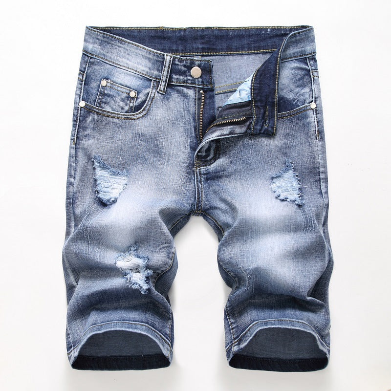 New Denim Ripped Shorts