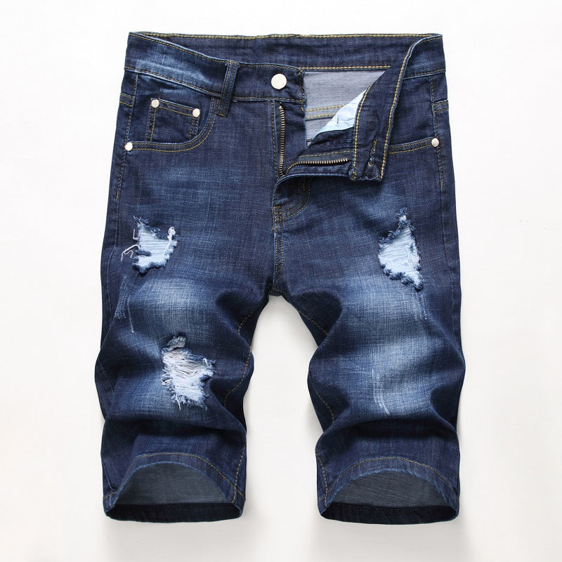 New Denim Ripped Shorts