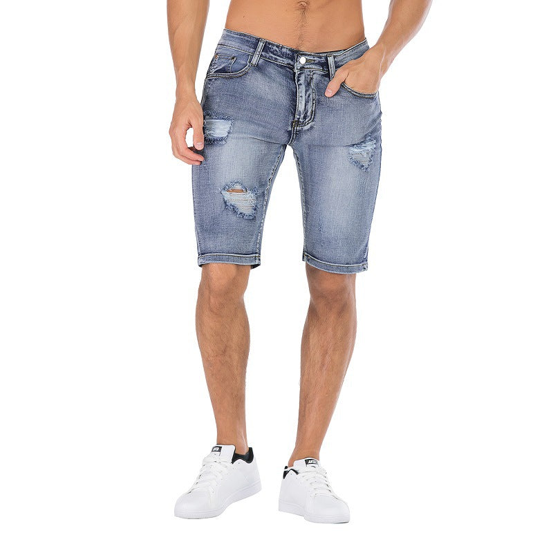 New Denim Ripped Shorts