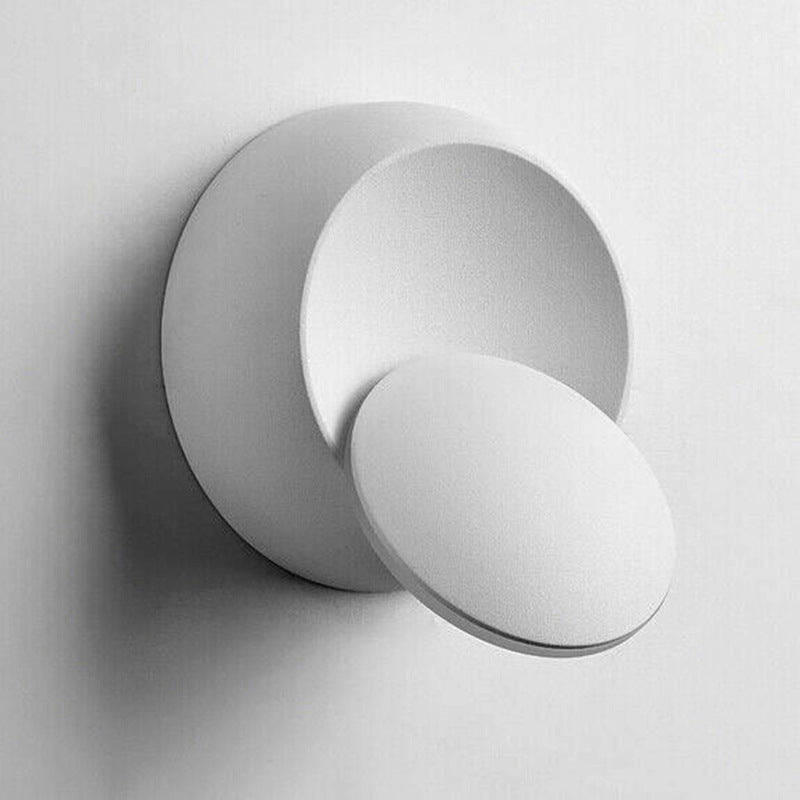 New Modern Bedside Lamp Bedroom Living Room Stair Aisle LED Round Eclipse Crescent Wall Lamp