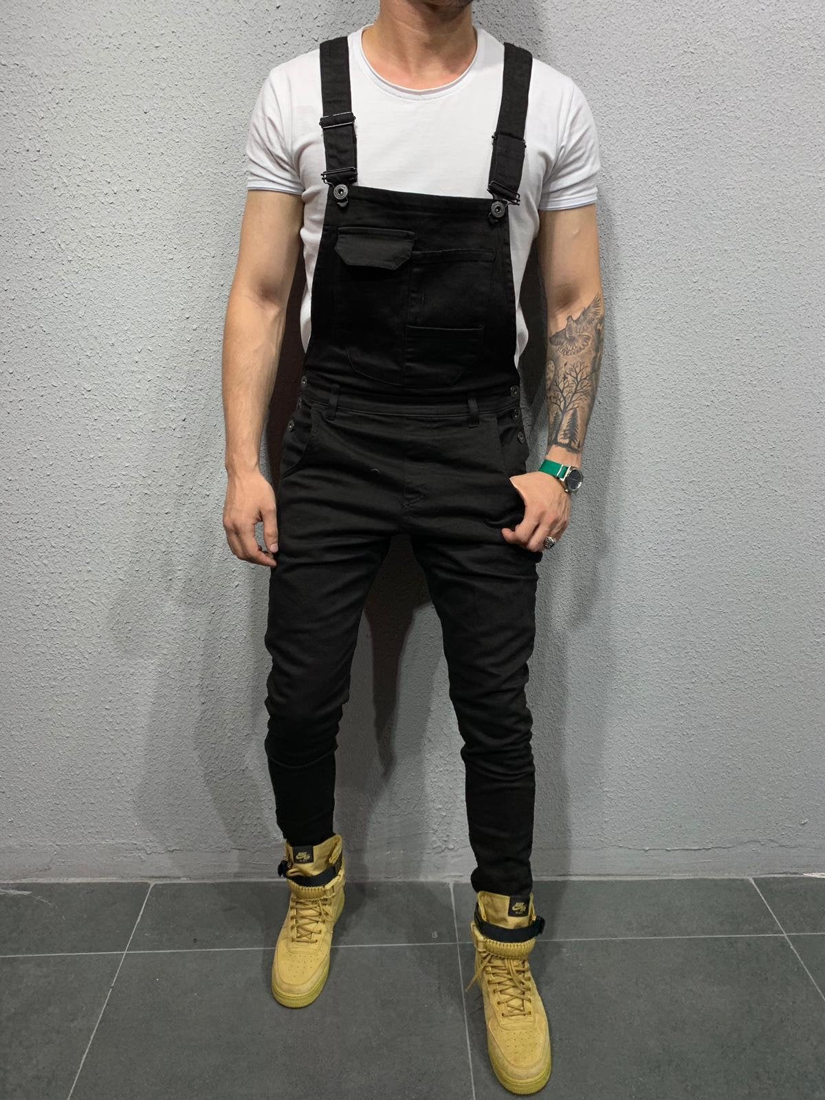 Wish Fashion Men's Sling Denim Pants Tear Denim Pants Foreign Trade Popular Work Clothes 6 Colors