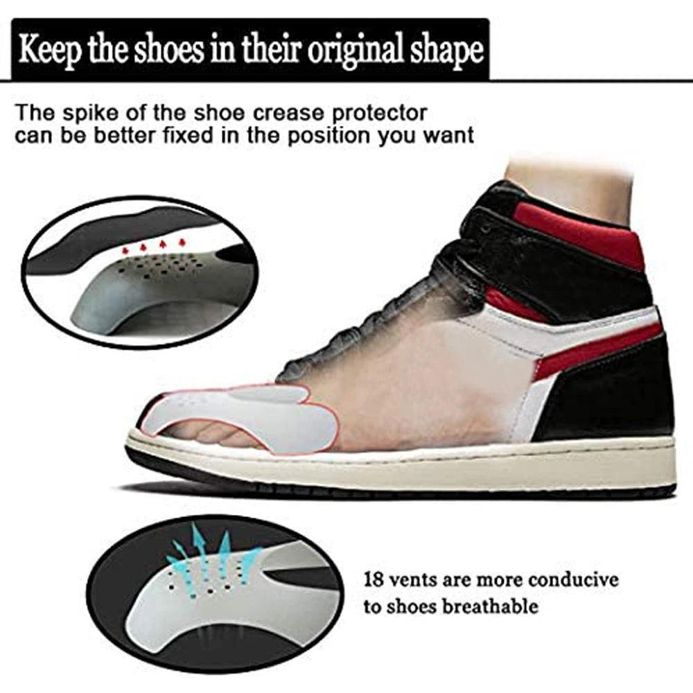 New 2 Pair Sneakers Anti Crease Protector for Sports Anti Fold Stretcher Accessories Basketball Extender Protection|Shoe Care Kit