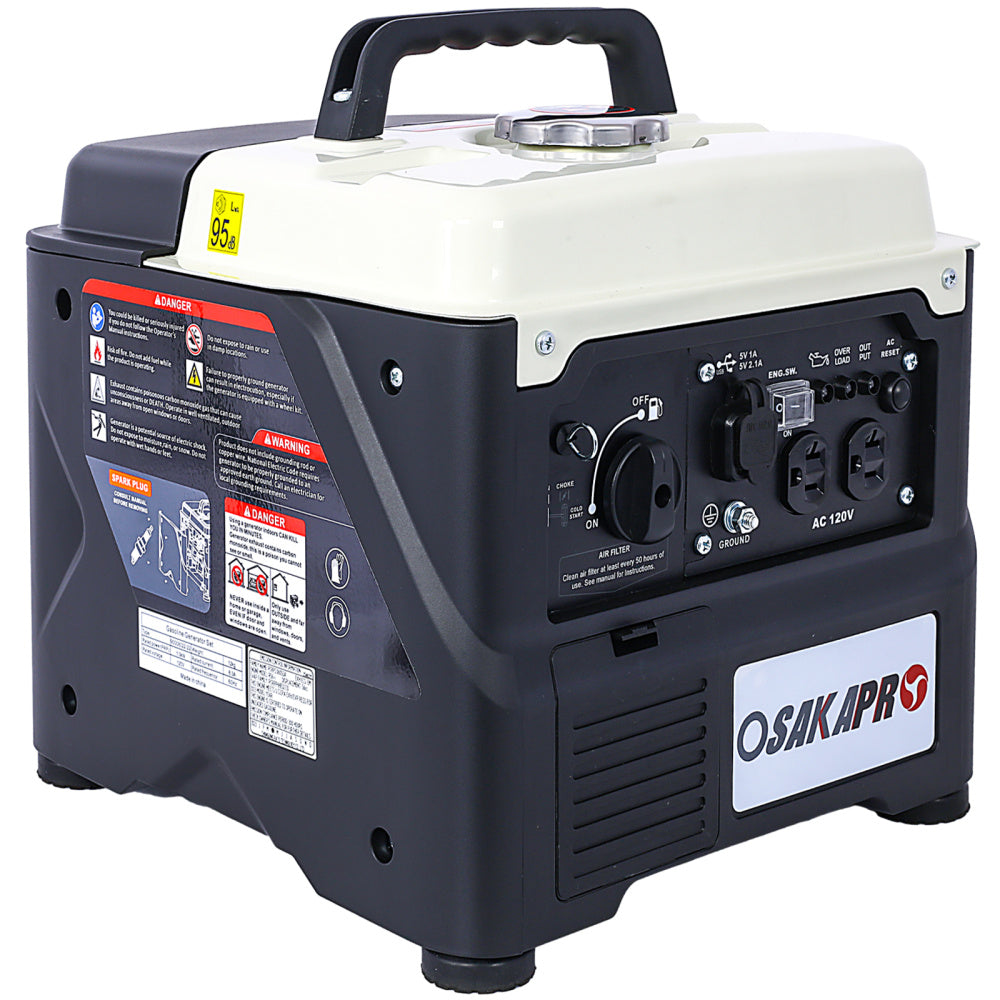 New Portable Inverter Generator,1200W ultra-quiet gas engine, EPA Compliant, Eco-Mode Feature, Ultra Lightweight for Backup Home Use; Camping