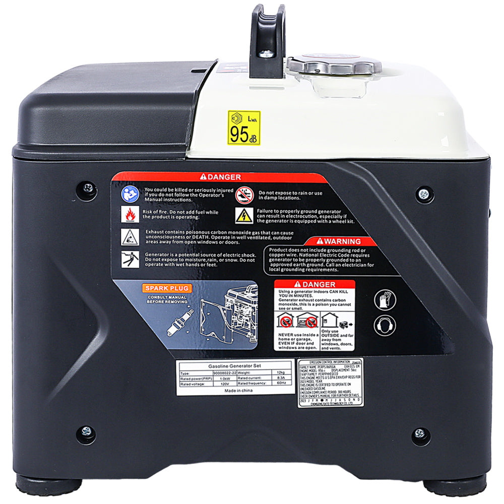 New Portable Inverter Generator,1200W ultra-quiet gas engine, EPA Compliant, Eco-Mode Feature, Ultra Lightweight for Backup Home Use; Camping