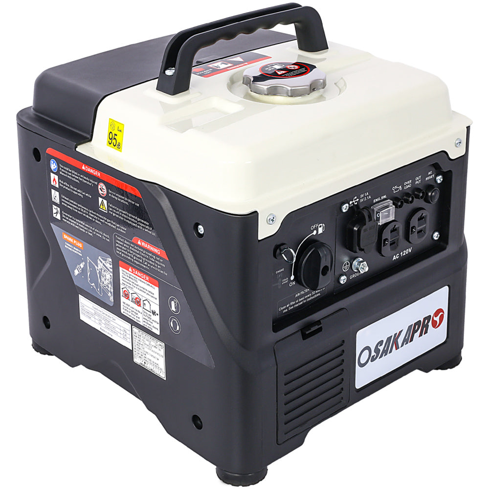 New Portable Inverter Generator,1200W ultra-quiet gas engine, EPA Compliant, Eco-Mode Feature, Ultra Lightweight for Backup Home Use; Camping
