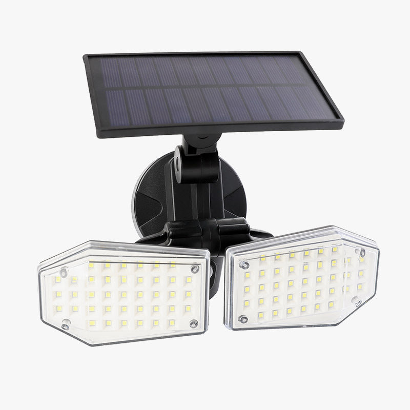 New Solar Wall Light Double Head Rotatable Home Courtyard Waterproof Solar Street Light