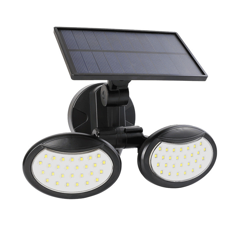 New Solar Wall Light Double Head Rotatable Home Courtyard Waterproof Solar Street Light