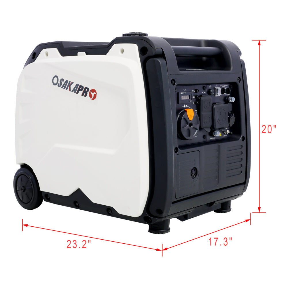 Inverter Generator 4500w portable generator electric start, Super quiet foldable handle with wheel,212cc 4 stroke CARB EPA compliant