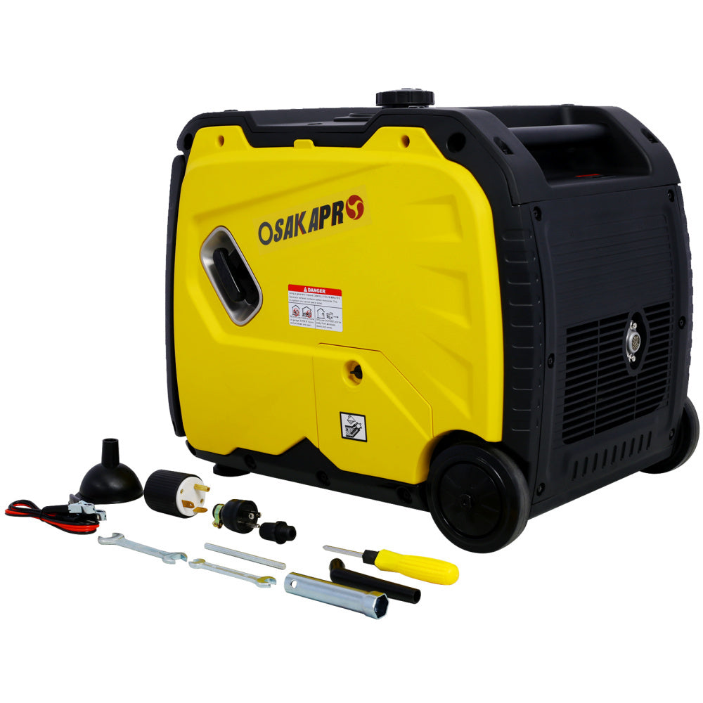 Inverter Generator 4500w portable generator electric start, Super quiet foldable handle with wheel,212cc 4 stroke CARB EPA compliant