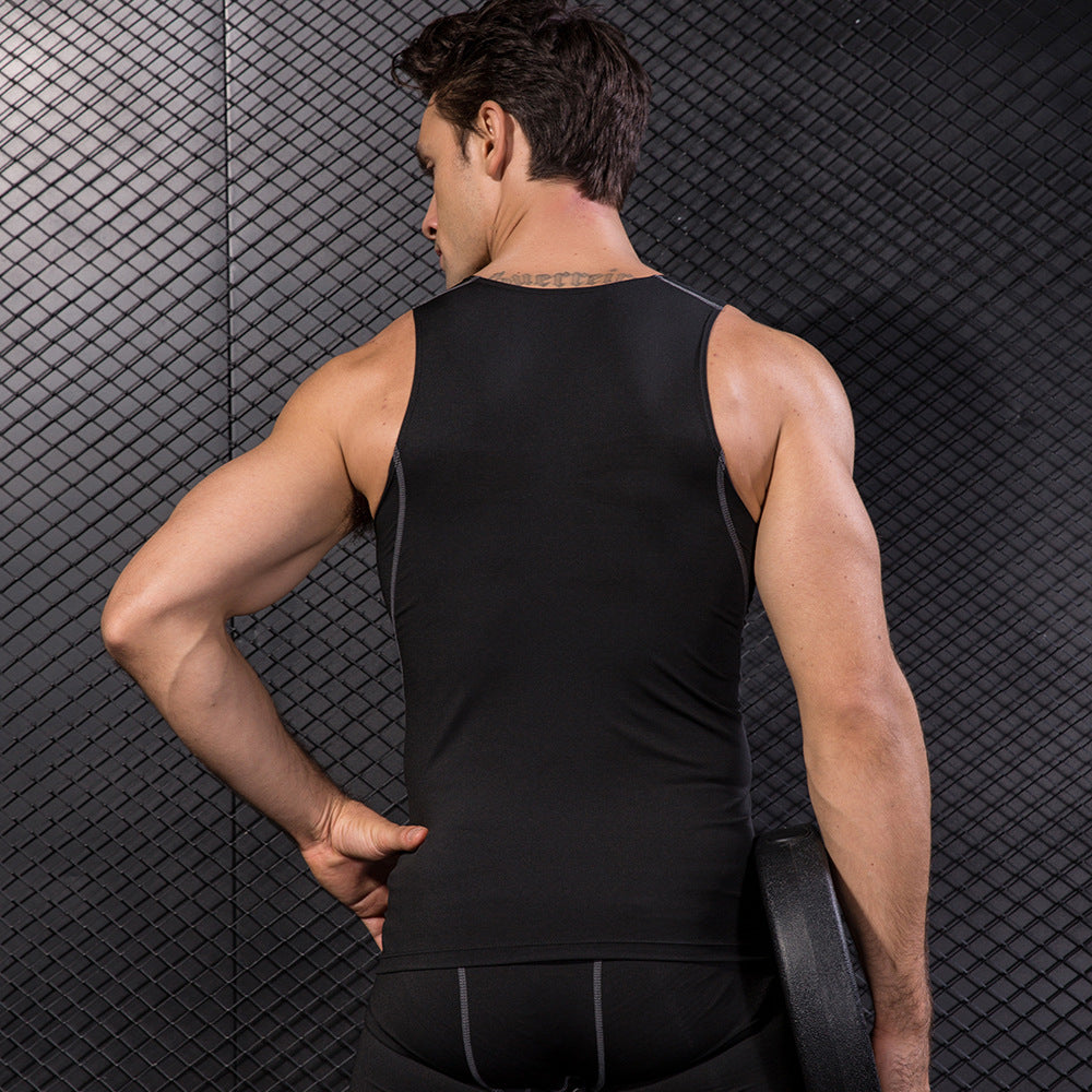 New Sports PRO Men Training Tight Vest Basketball Fitness Running Quick Dry Vest Clothes
