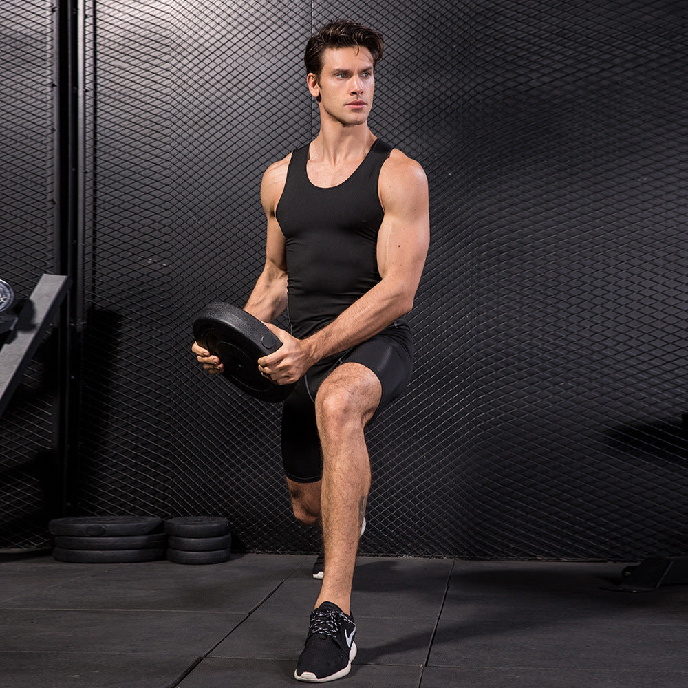 New Sports PRO Men Training Tight Vest Basketball Fitness Running Quick Dry Vest Clothes