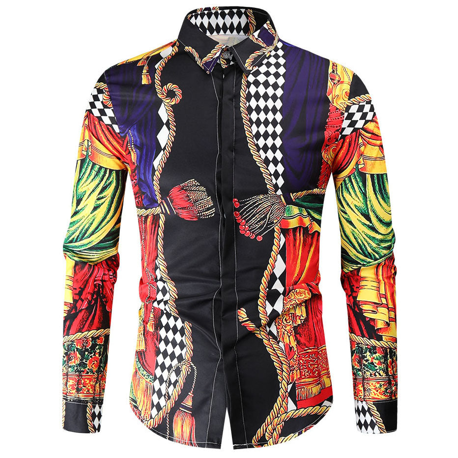 New Long-sleeved Men Casual Slim Shirt