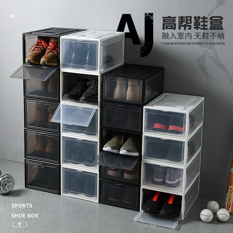 New Magnetic Suction Sneakers Storage Box Sports Shoes Display Dust-proof And Moisture-proof Shoe Cabinet