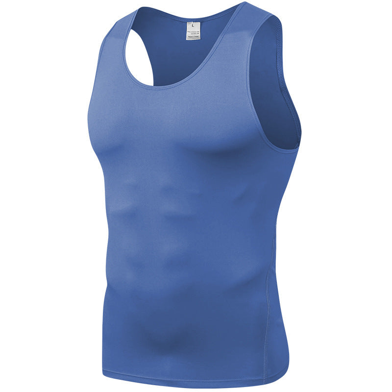 New Sports PRO Men Training Tight Vest Basketball Fitness Running Quick Dry Vest Clothes
