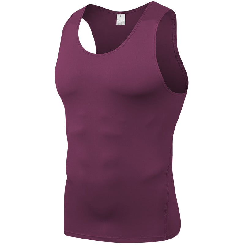 New Sports PRO Men Training Tight Vest Basketball Fitness Running Quick Dry Vest Clothes