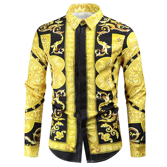New Long-sleeved Men Casual Slim Shirt