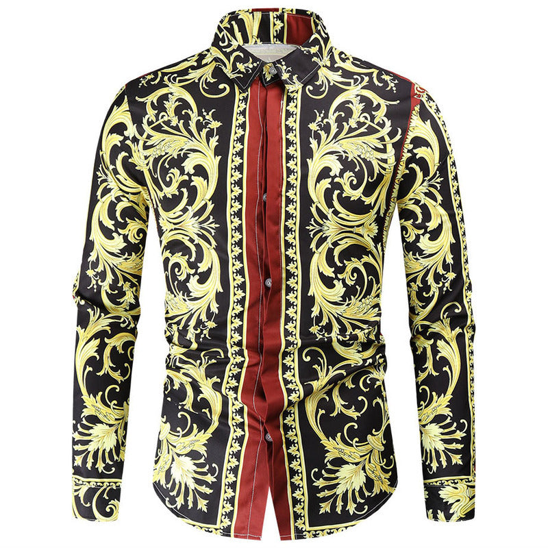New Long-sleeved Men Casual Slim Shirt