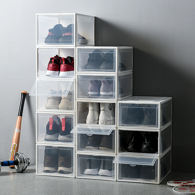 New Magnetic Suction Sneakers Storage Box Sports Shoes Display Dust-proof And Moisture-proof Shoe Cabinet