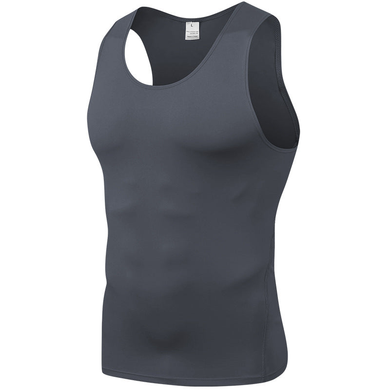 New Sports PRO Men Training Tight Vest Basketball Fitness Running Quick Dry Vest Clothes