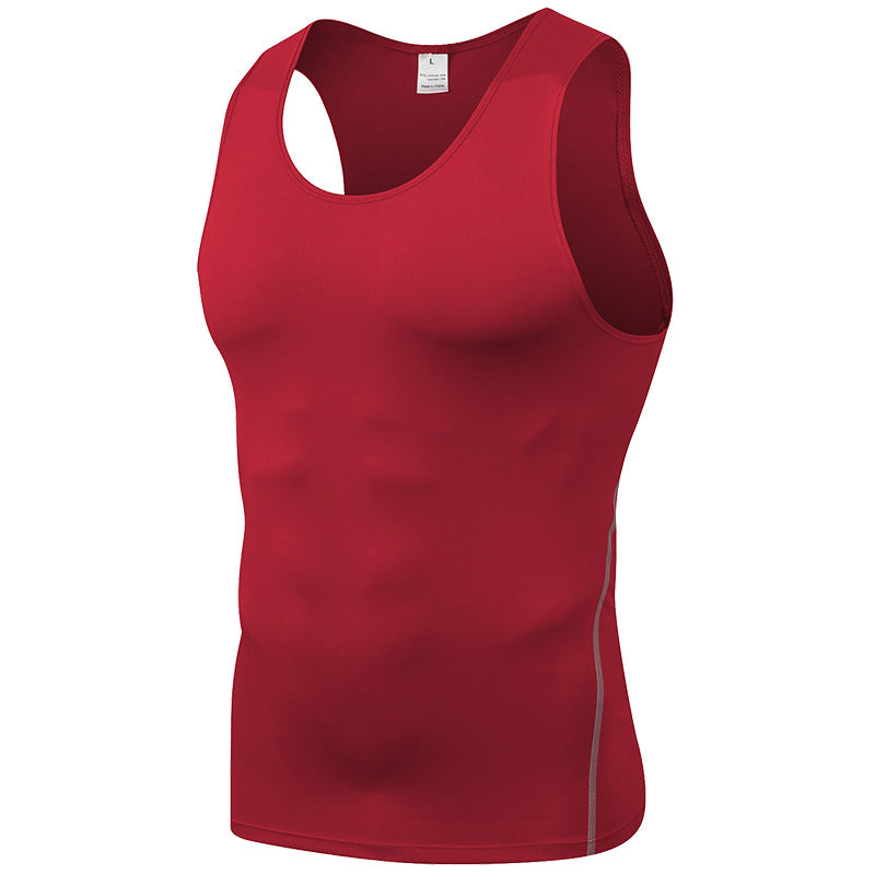 New Sports PRO Men Training Tight Vest Basketball Fitness Running Quick Dry Vest Clothes