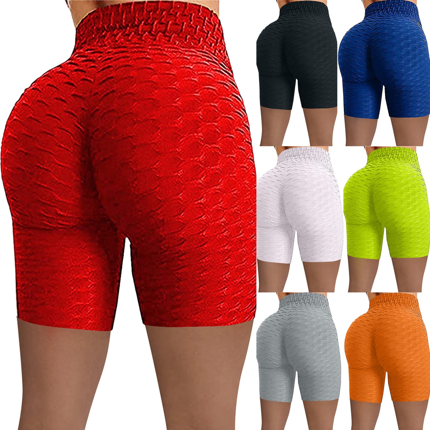 New High Waist Jacquard Bubble Shorts