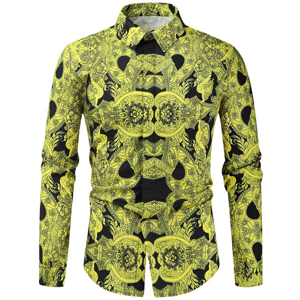 New Long-sleeved Men Casual Slim Shirt