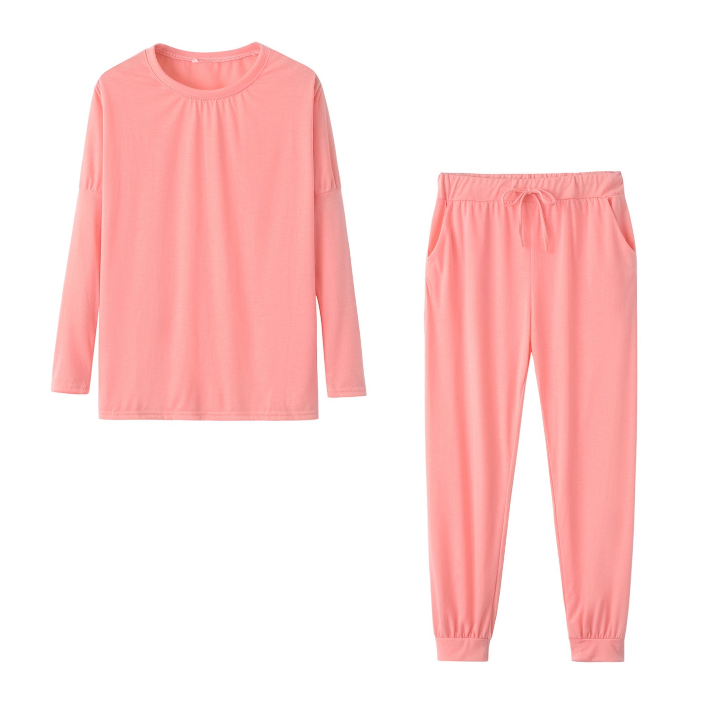New Loose Solid Color Long-sleeved Casual Suit