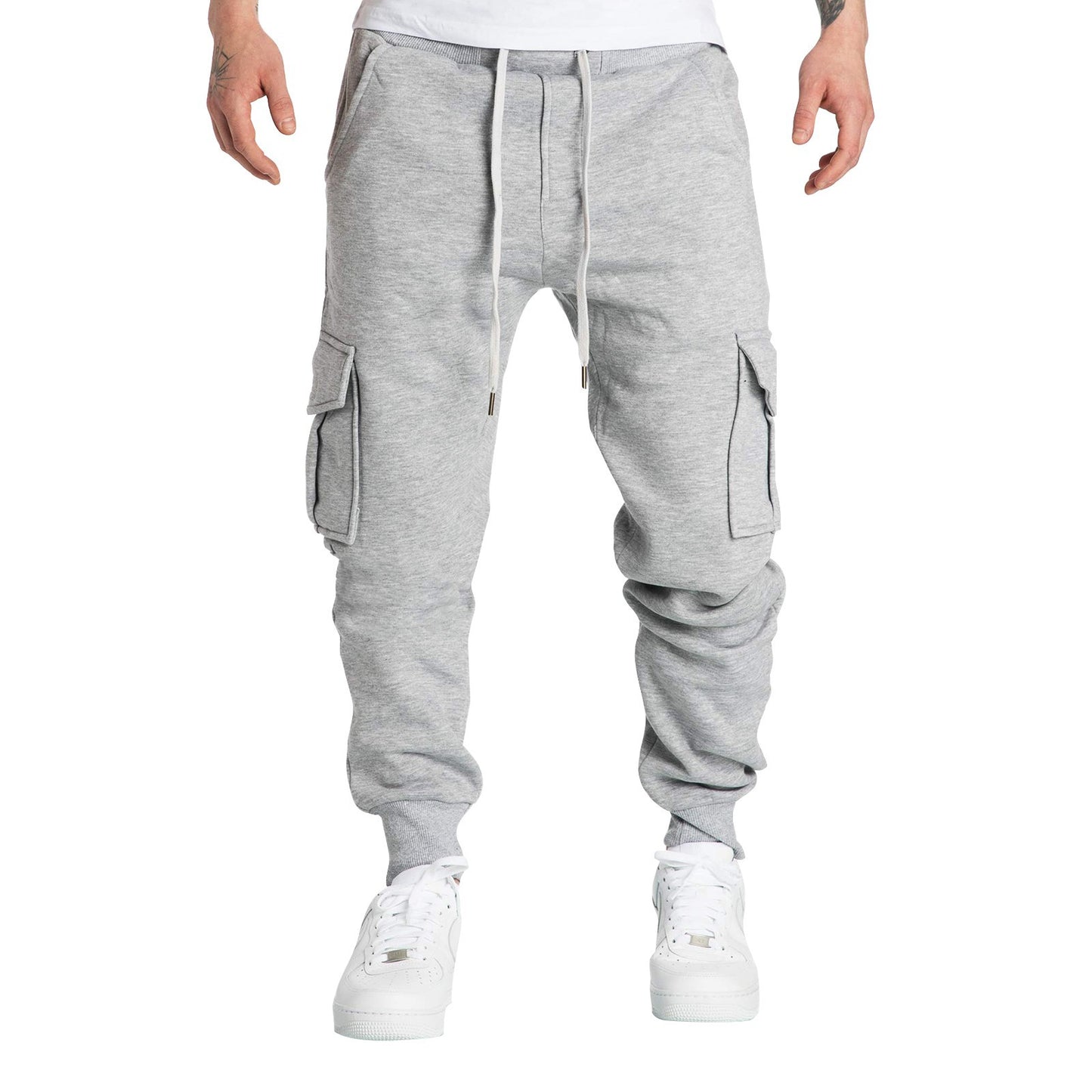 New Men Winter Pocket Sports Fleece Pants