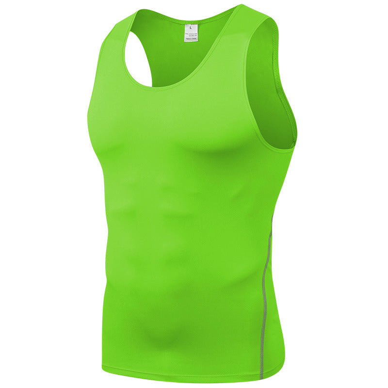 New Sports PRO Men Training Tight Vest Basketball Fitness Running Quick Dry Vest Clothes
