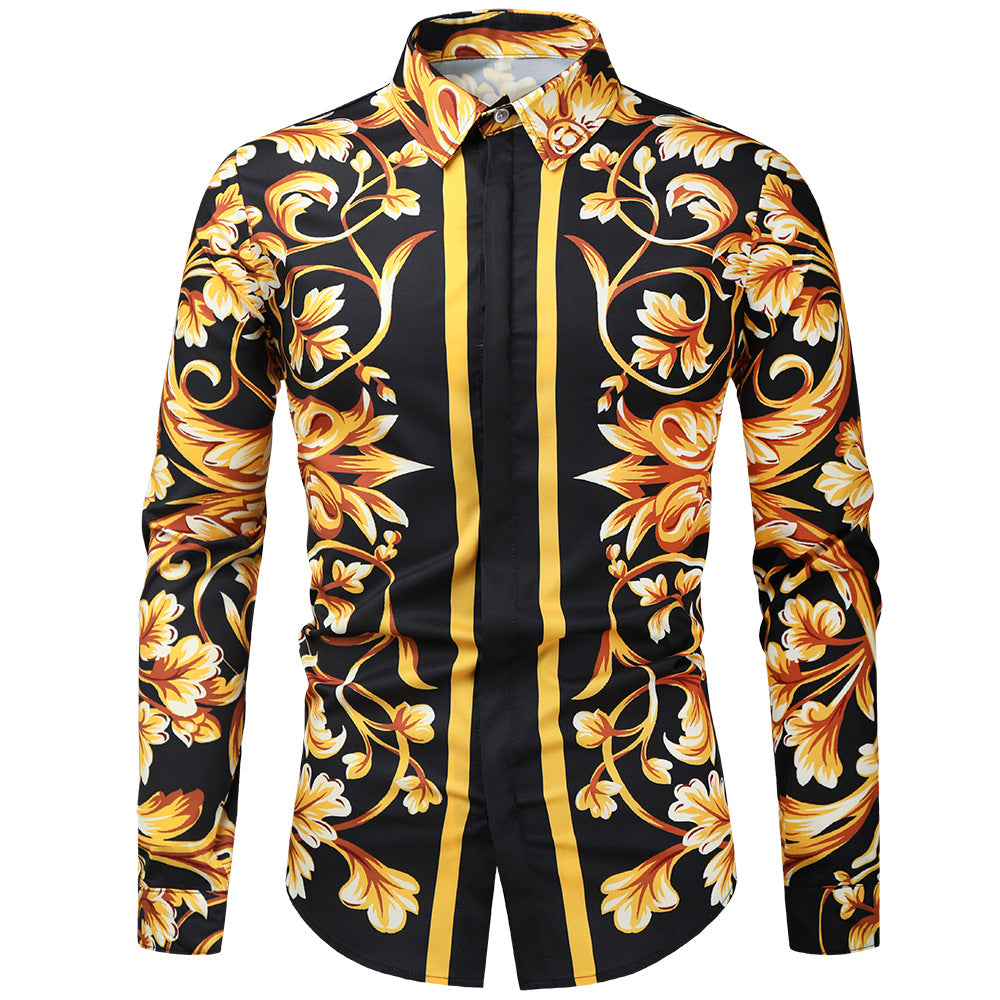 New Long-sleeved Men Casual Slim Shirt