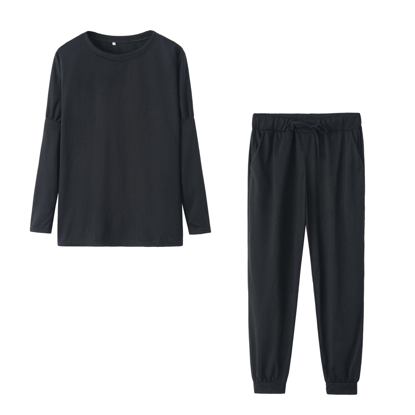 New Loose Solid Color Long-sleeved Casual Suit