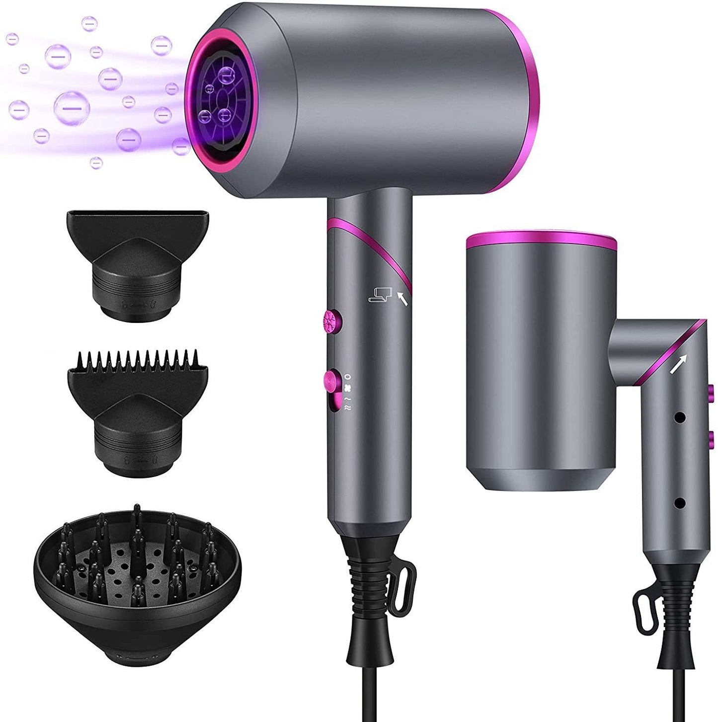New High-power Folding Negative Ion Household Hair Dryer