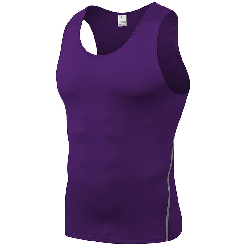 New Sports PRO Men Training Tight Vest Basketball Fitness Running Quick Dry Vest Clothes