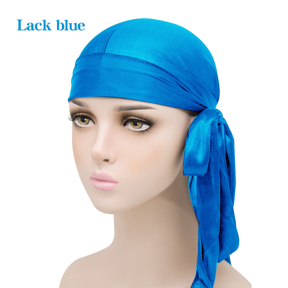 New Men And Women Satin Elastic Toe Cap Silky Long Tail Durag