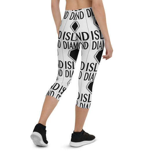 DIAMOND ISLAND  Capri Leggings  White/ Black