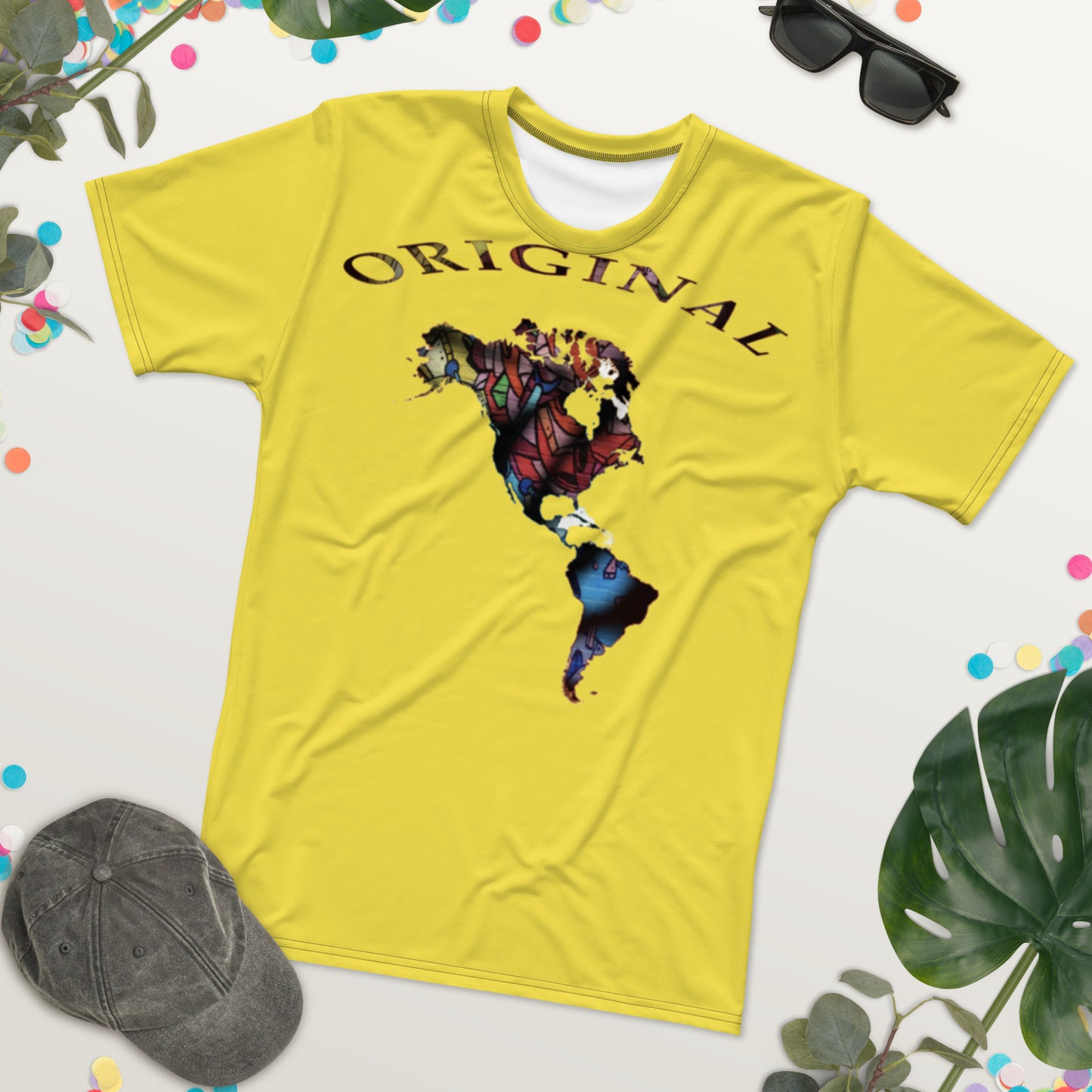 ONE ORIGINAL GEAR (SUN RISE WEAR)  Men's t-shirt  Yellow/ Multi Color
