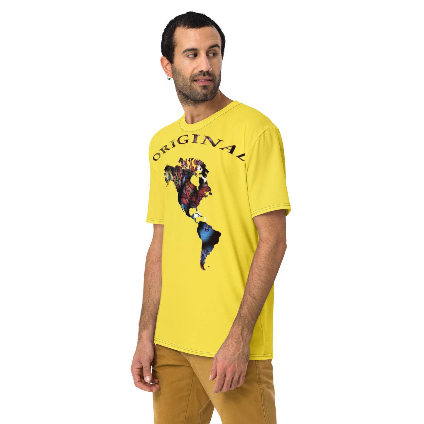 ONE ORIGINAL GEAR (SUN RISE WEAR)  Men's t-shirt  Yellow/ Multi Color