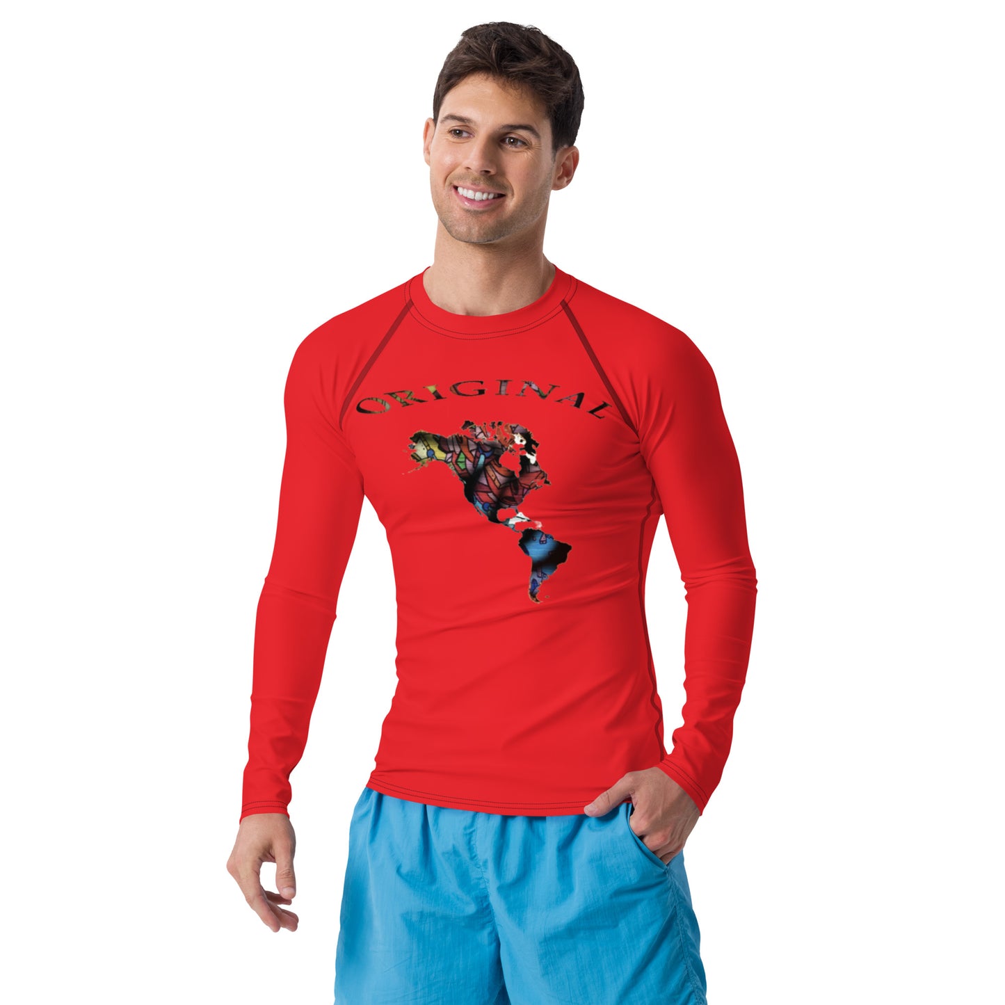 ONE ORIGINAL GEAR  Rash Guard  Red/ Multi Color