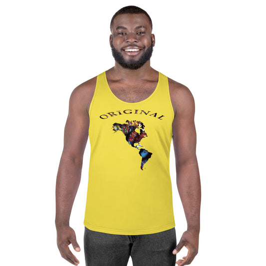 ONE ORIGINAL GEAR (SUN RISE WEAR)  Unisex Tank Top   Yellow/ Multi Color