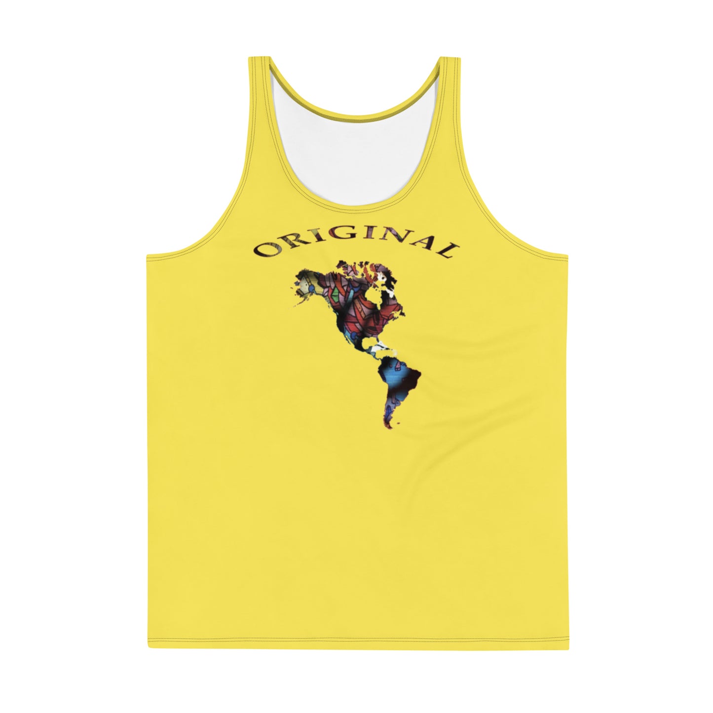 ONE ORIGINAL GEAR (SUN RISE WEAR)  Unisex Tank Top   Yellow/ Multi Color
