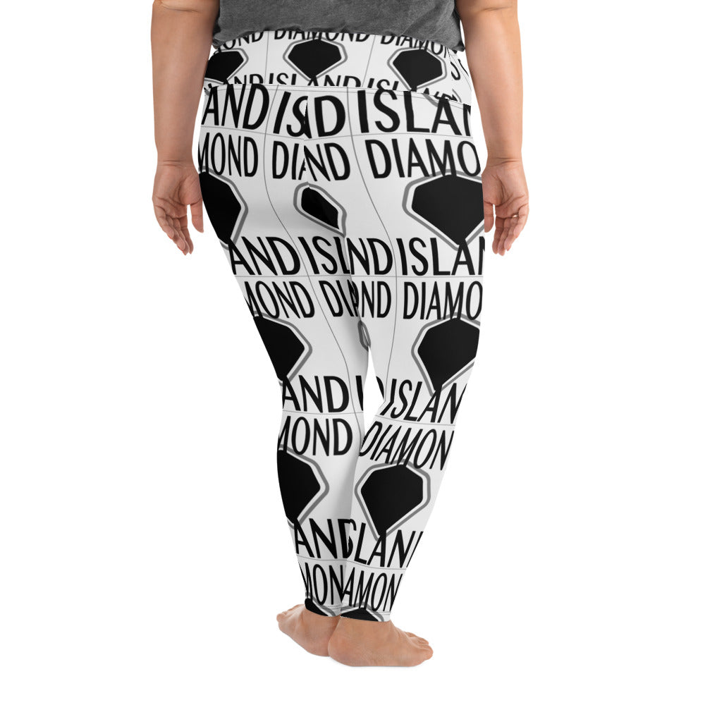 DIAMOND ISLAND   Plus Size Leggings  White/ Black